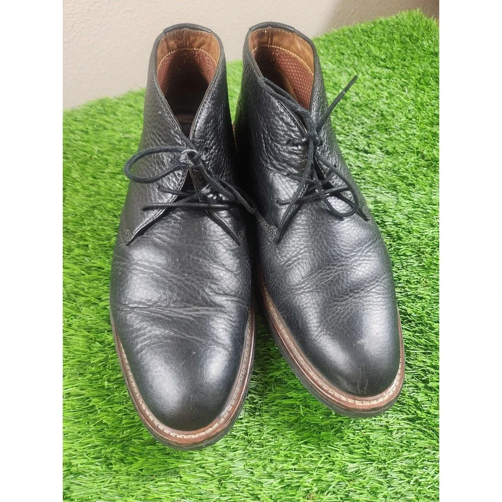 Johnston & Murphy Boots Mens Size 11 Black Leather Chukka Ankle Lace Up Casual